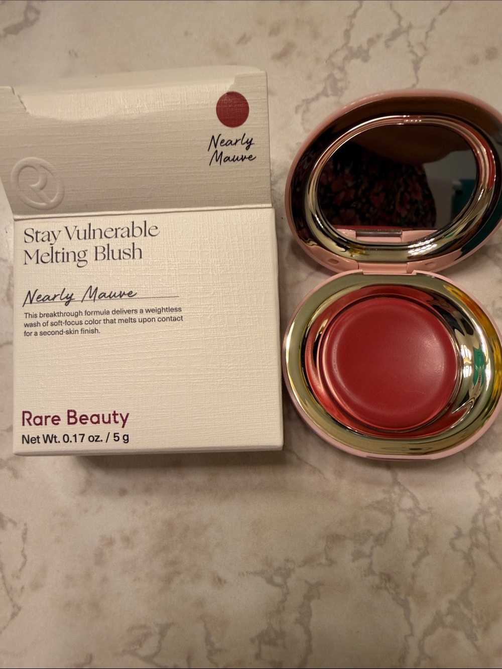 Rare Beauty Melting Blush in Nearly Mauve — Rosy Mauve Shade